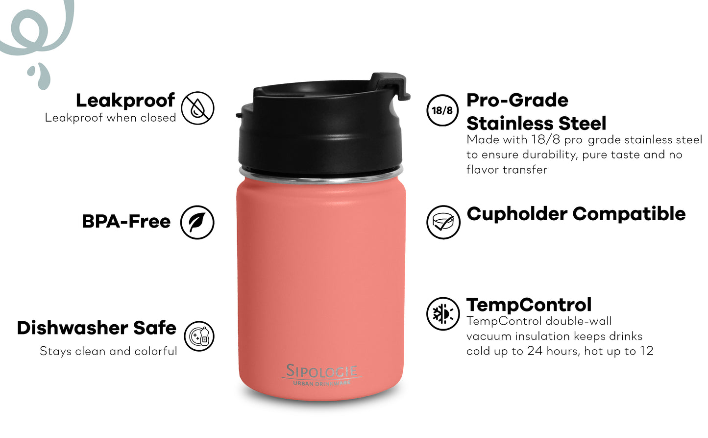 TravelBrew Insulated Tumbler 260ml I Stainless Steel with a Sipper 260 ml Flask