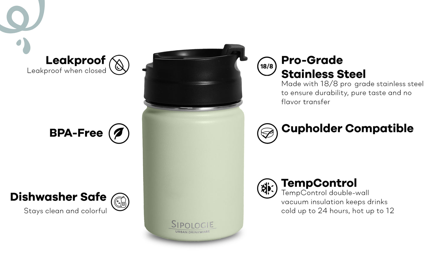 TravelBrew Insulated Tumbler 260ml I Stainless Steel with a Sipper 260 ml Flask