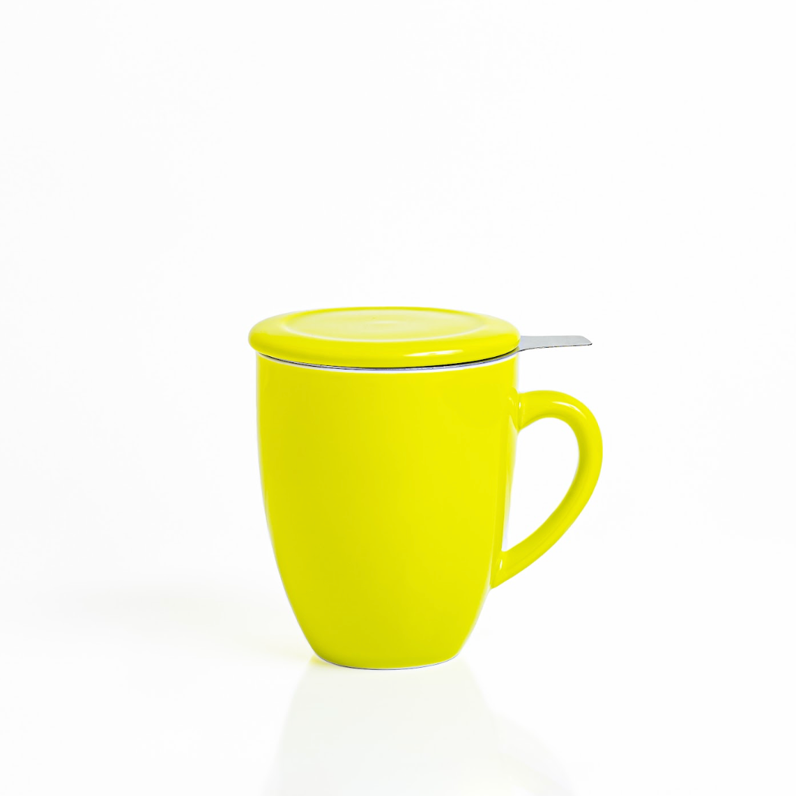 Green Ceramic Tea Mug with Infuser, 300ml