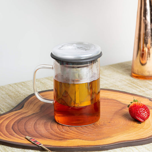 Inspire Borosilicate Glass Tea Infuser Mug - 350ml